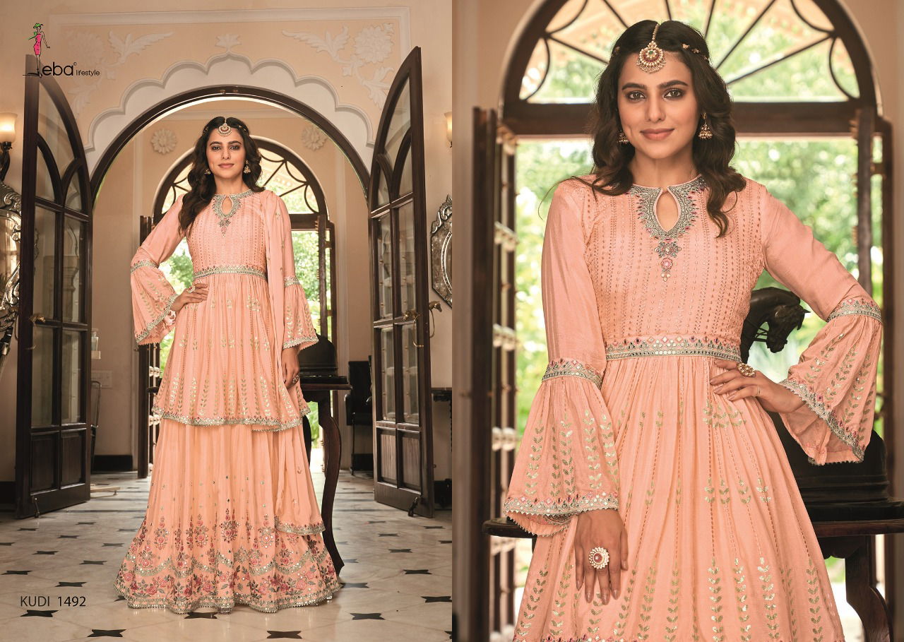 Eba Kudi Heavy Designer Embroidered Wholesale Wedding Salwar Suits Catalog